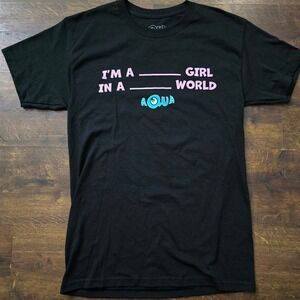 Aqua Live On Tour 2023 Barbie Girl Graphic T-Shirt Mens Small Black Concert Tee